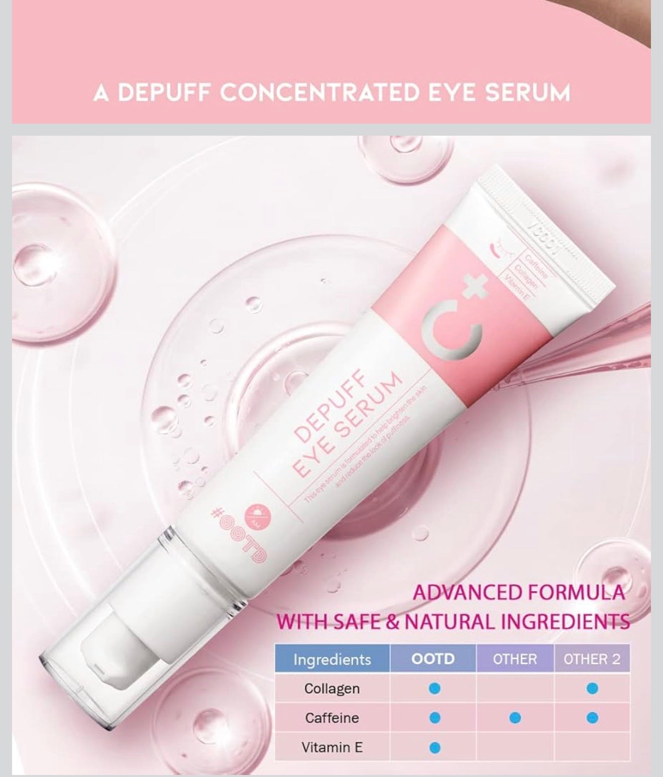 OOTD Depuff Eye Serum – Caffeine + Collagen