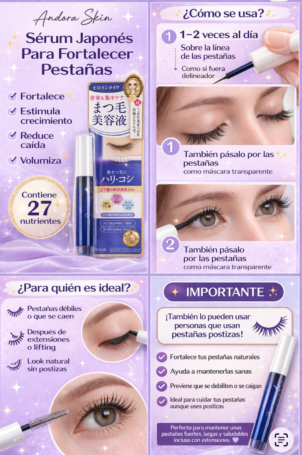 Japanese Eyelash Strengthening Serum – Growth, Volume and Nutrition