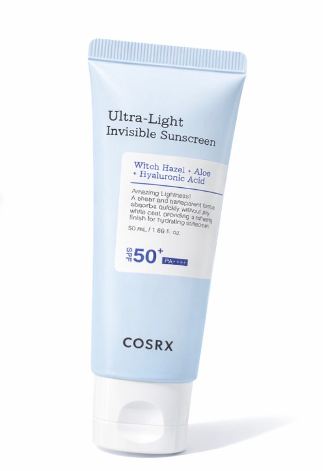 COSRX Protector Solar Coreano SPF50+ Ultra Ligero Hidratante Invisible, Sin Residuos Blancos, Para Todo Tipo de Piel
