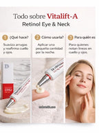 Dr. Different Vitalift-A Eye & Neck Night Cream – Anti-Aging Retinol Eye and Neck Cream