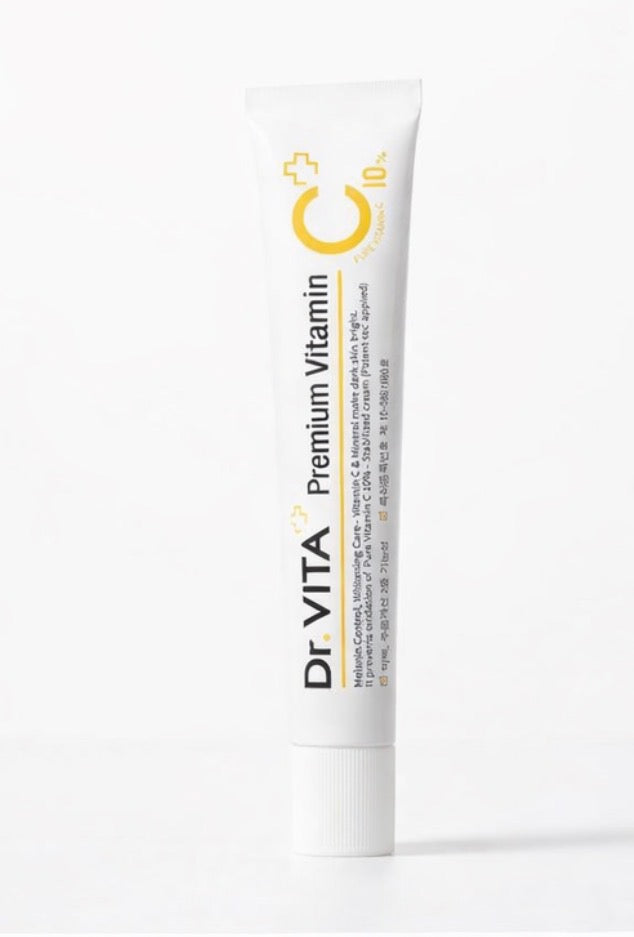 Dr. VITA Premium Vitamin C Cream 10% – Brightens, Reduces Dark Spots and Evens Skin Tone