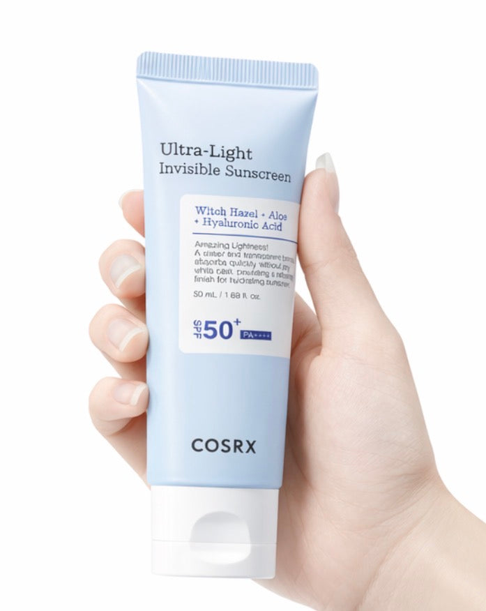 COSRX Protector Solar Coreano SPF50+ Ultra Ligero Hidratante Invisible, Sin Residuos Blancos, Para Todo Tipo de Piel