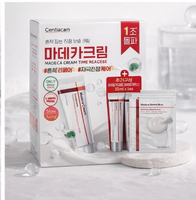 Centellian24 Madeca Cream Time Reverse Set – Repairing Cream with Centella + Masks