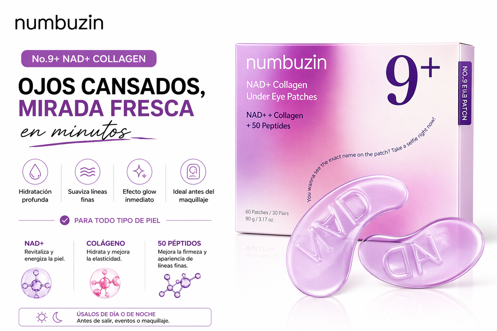 numbuzin No.9 NAD+ Collagen Eye Patches – Under Eye Hydrating & Depuffing 5 (unit)