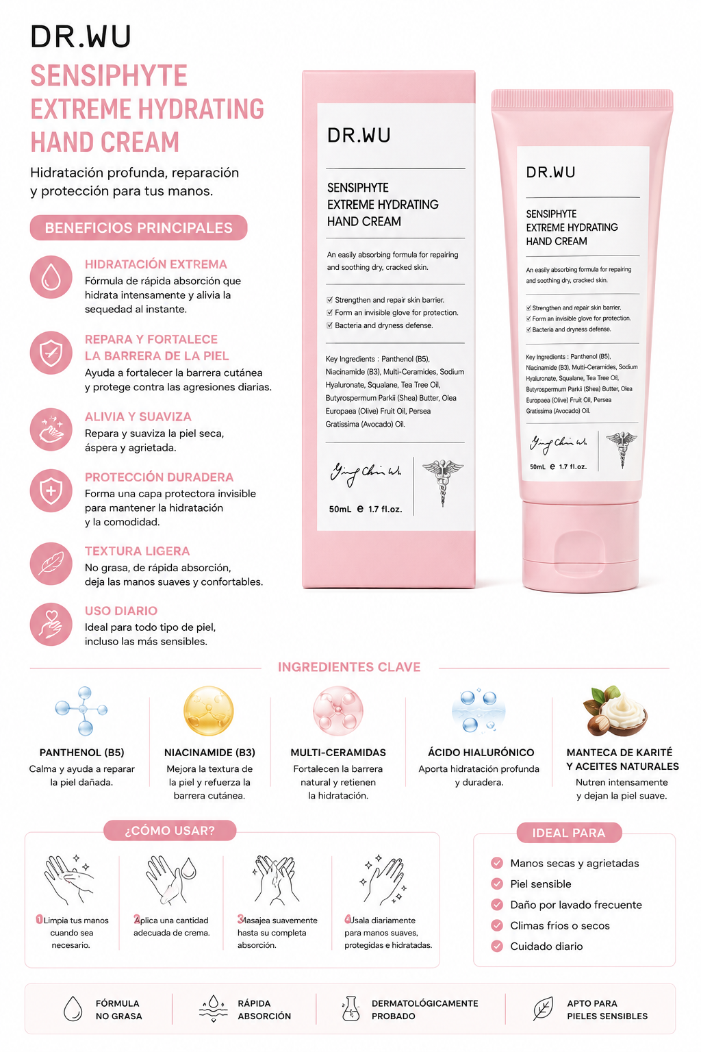 Dr. Wu Pharmacy Hand Repair Cream – Extreme Hydration