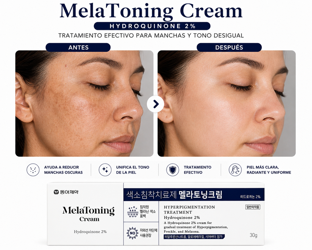 MelaToning Cream Hydroquinone 2% | Hyperpigmentation & Dark Spot Treatment | 30g
