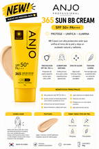 ANJO Professional 365 Sun BB Cream SPF 50+ PA+++ | Daily UV Protection & Natural Coverage | 50g