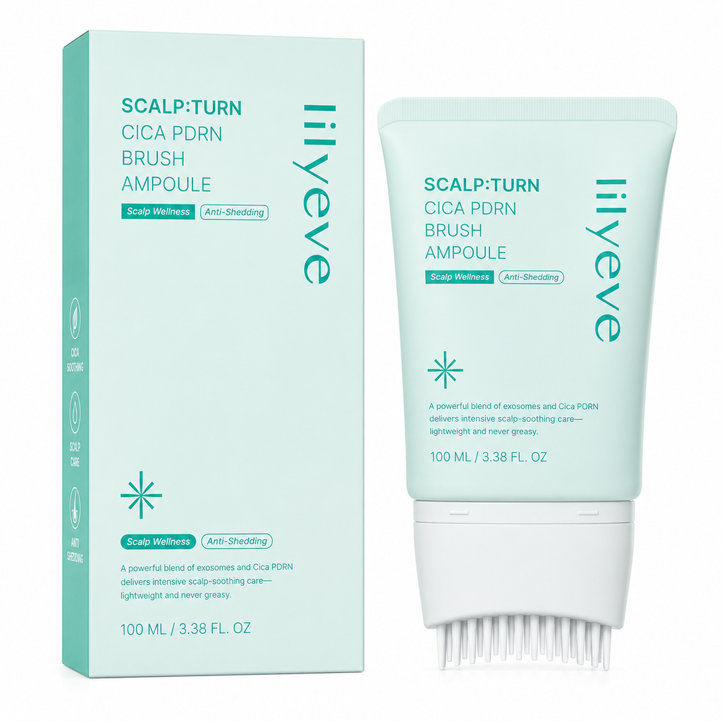 lilivele Scalp:Turn Cica PDRN Brush Ampoule | Scalp Soothing & Anti-Shedding Treatment 100ml