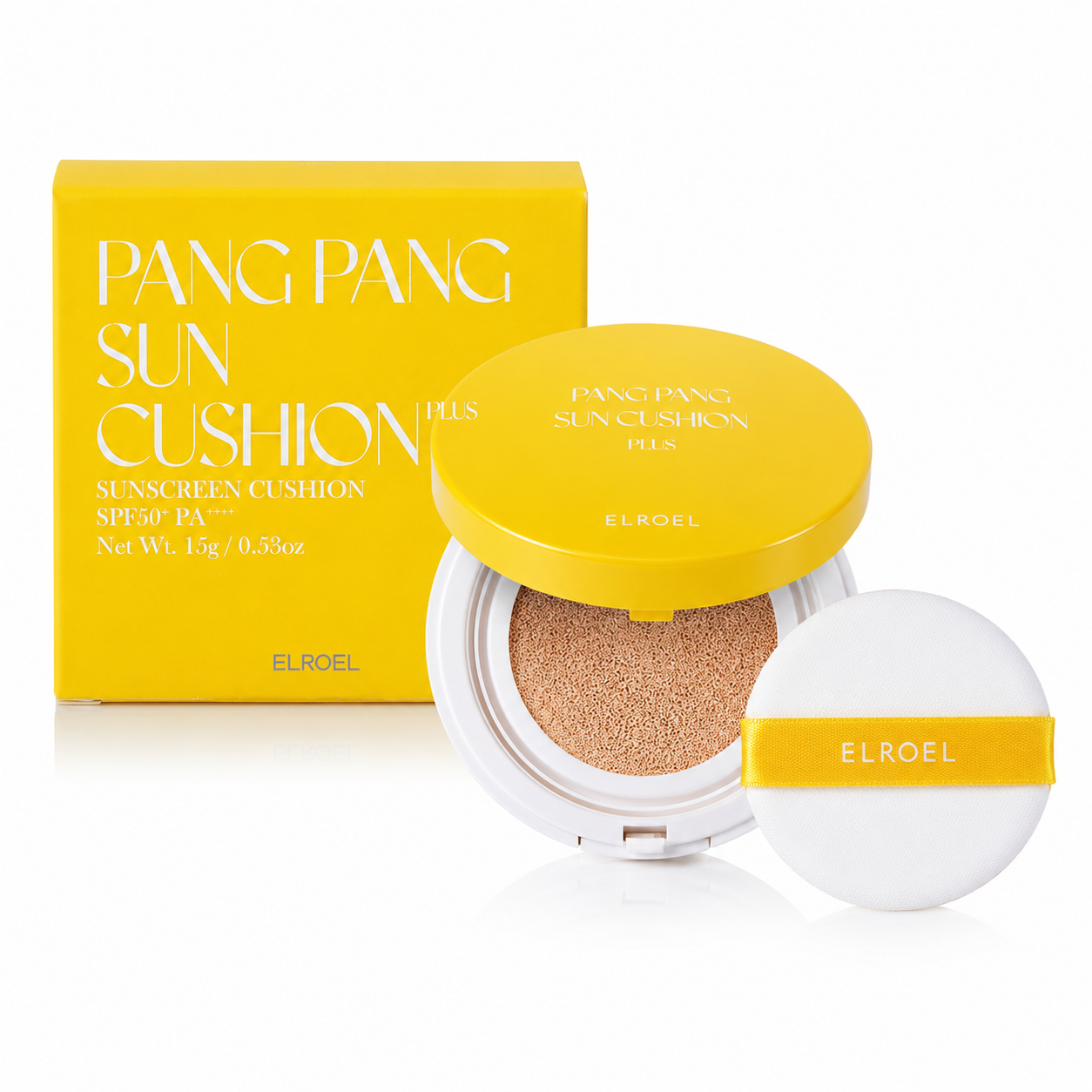 ELROEL Pang Pang Sun Cushion Plus SPF50+ PA++++ | Korean Sunscreen Cushion 15g