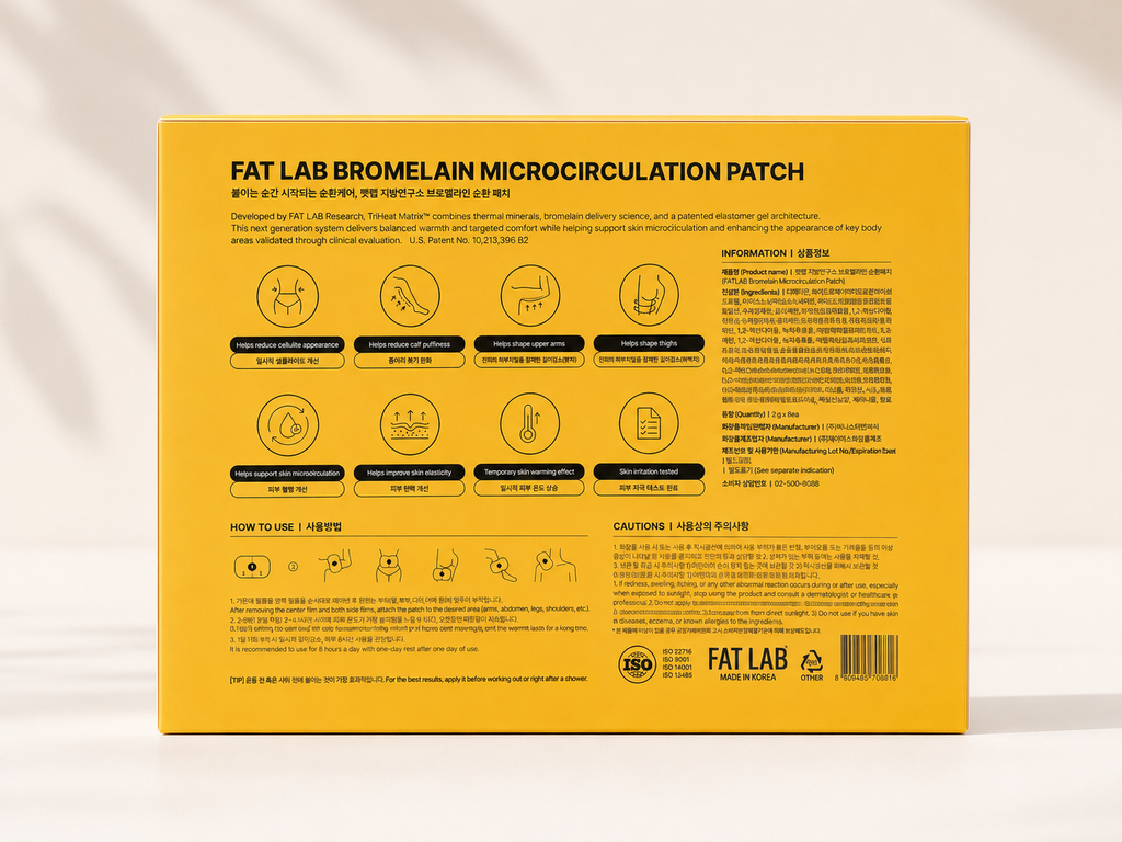 FAT LAB Bromelain Microcirculation Patch (8 Patches) – Body Contouring & Microcirculation Care