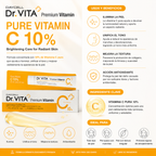 Dr. VITA Crema Premium Vitamina C 10% – Ilumina, Reduce las Manchas Oscuras y Unifica el Tono de la Piel