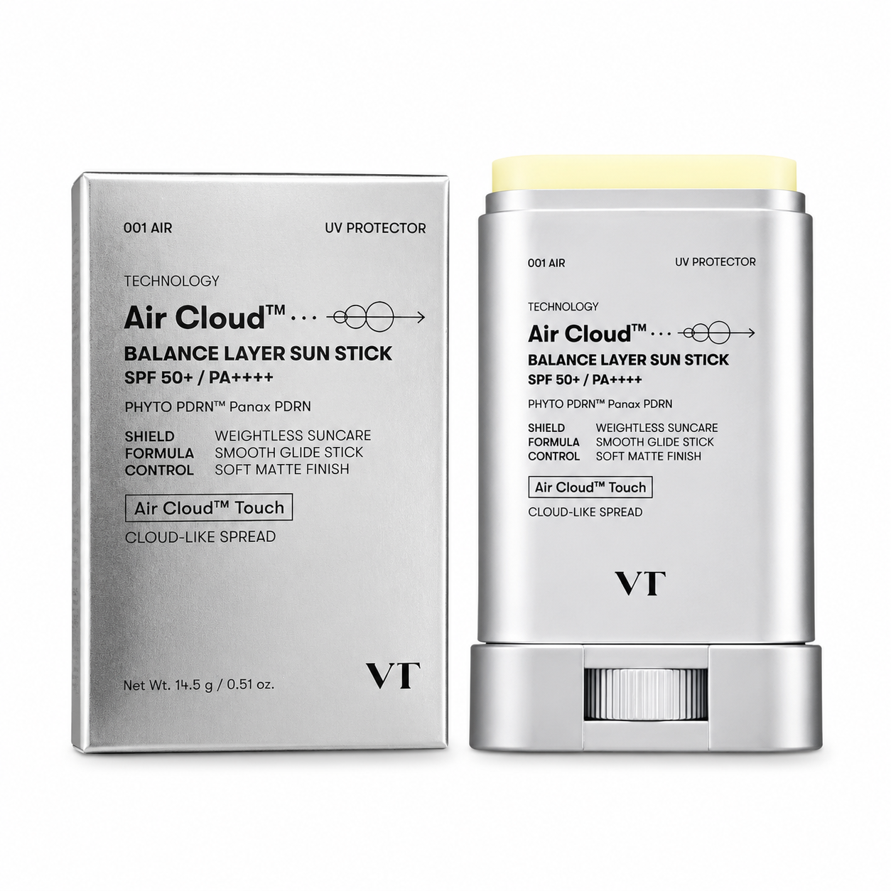 VT Air Cloud Balance Layer Sun Stick SPF50+ PA++++ | Lightweight Matte Sunscreen Stick | 14.5g