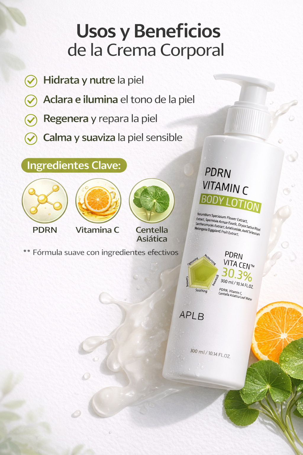 PDRN Vitamin C Body Lotion – Brightening & Repairing Body Cream (APLB)