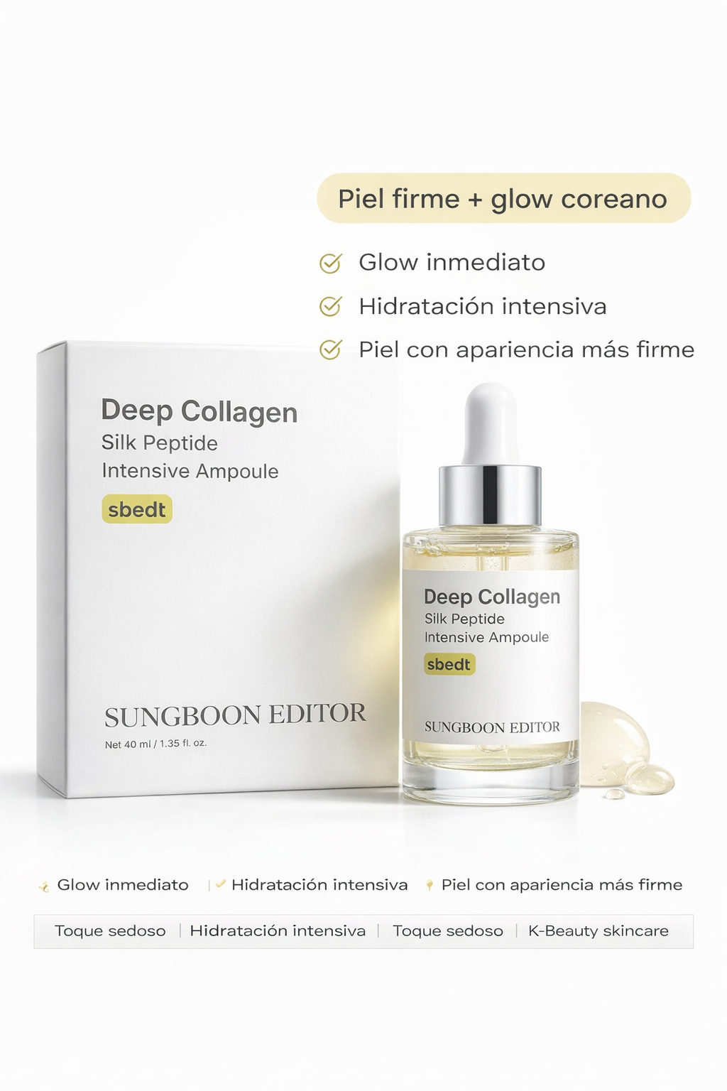Intensive Ampoule of Collagen and Silk Peptides for Firm and Radiant Skin – 40 ml