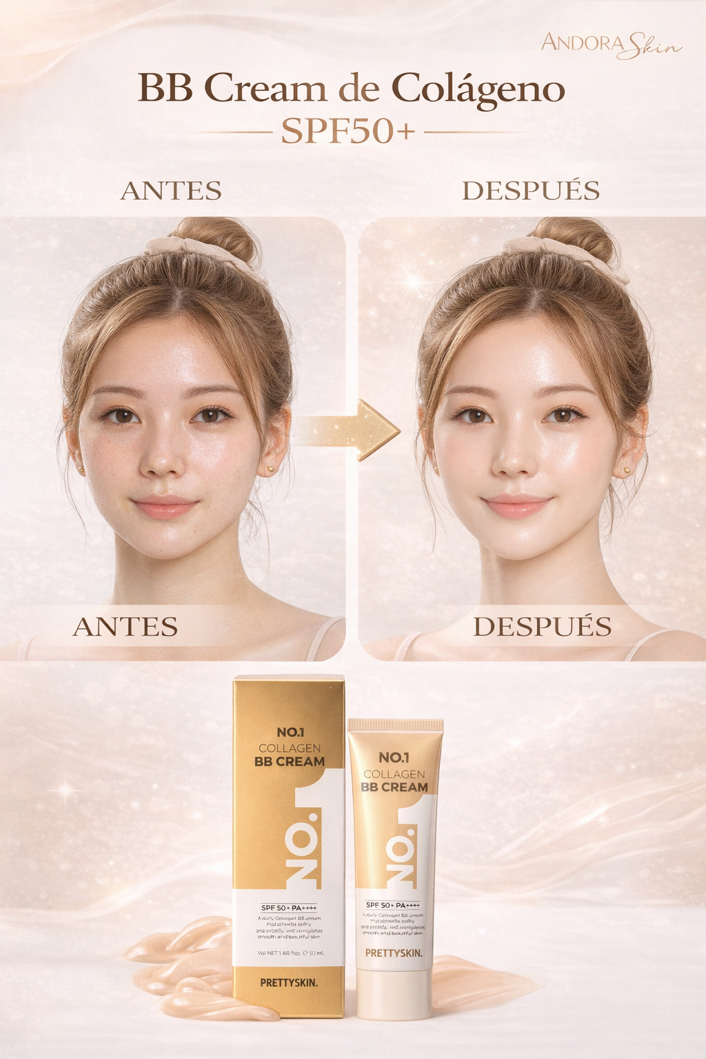 Collagen BB Cream SPF50+ PA+++ – Porcelain Skin Effect | Pretty Skin