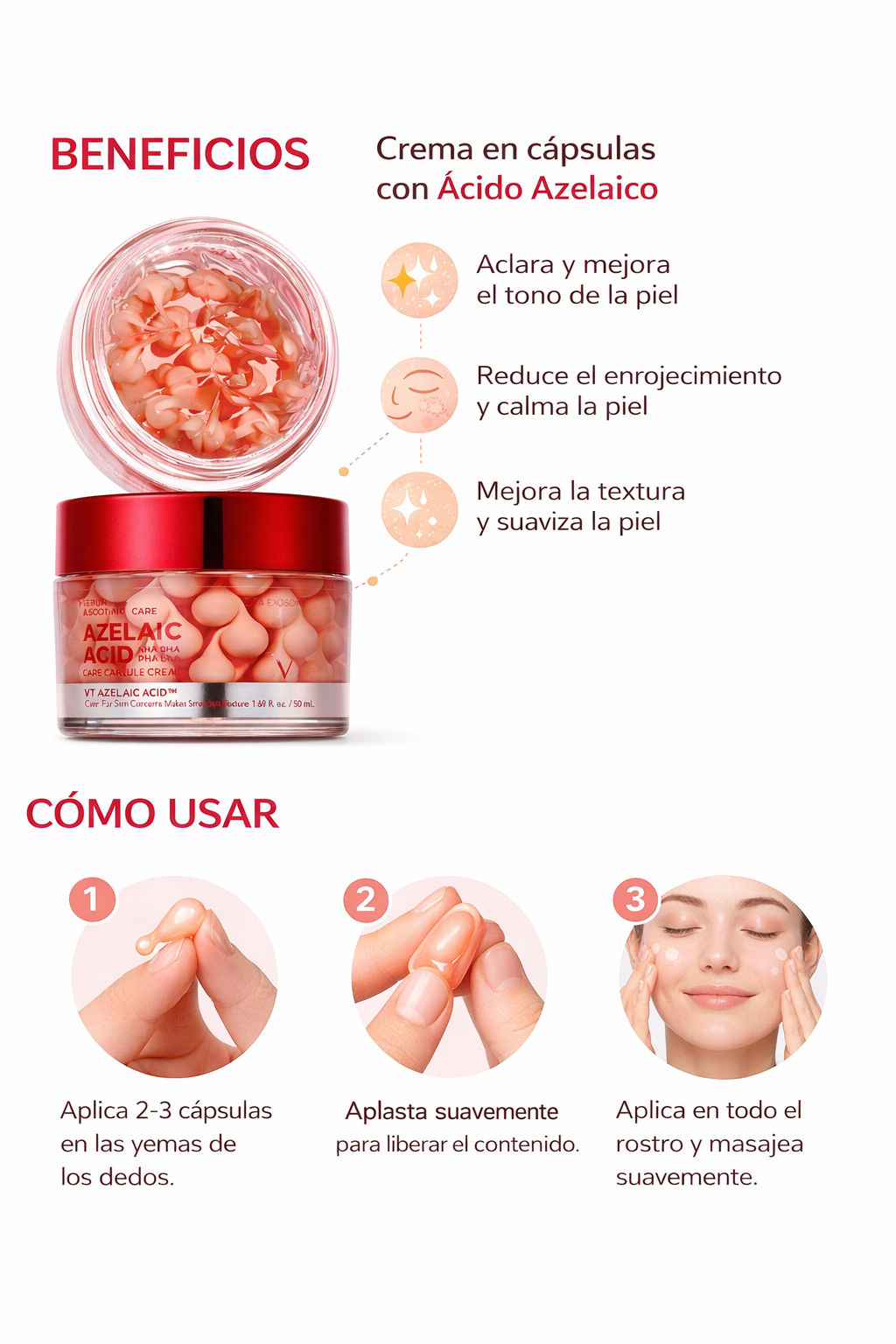 VT Cosmetics Azelaic Acid Capsule Cream | Reduces Dark Spots and Evens Skin Tone