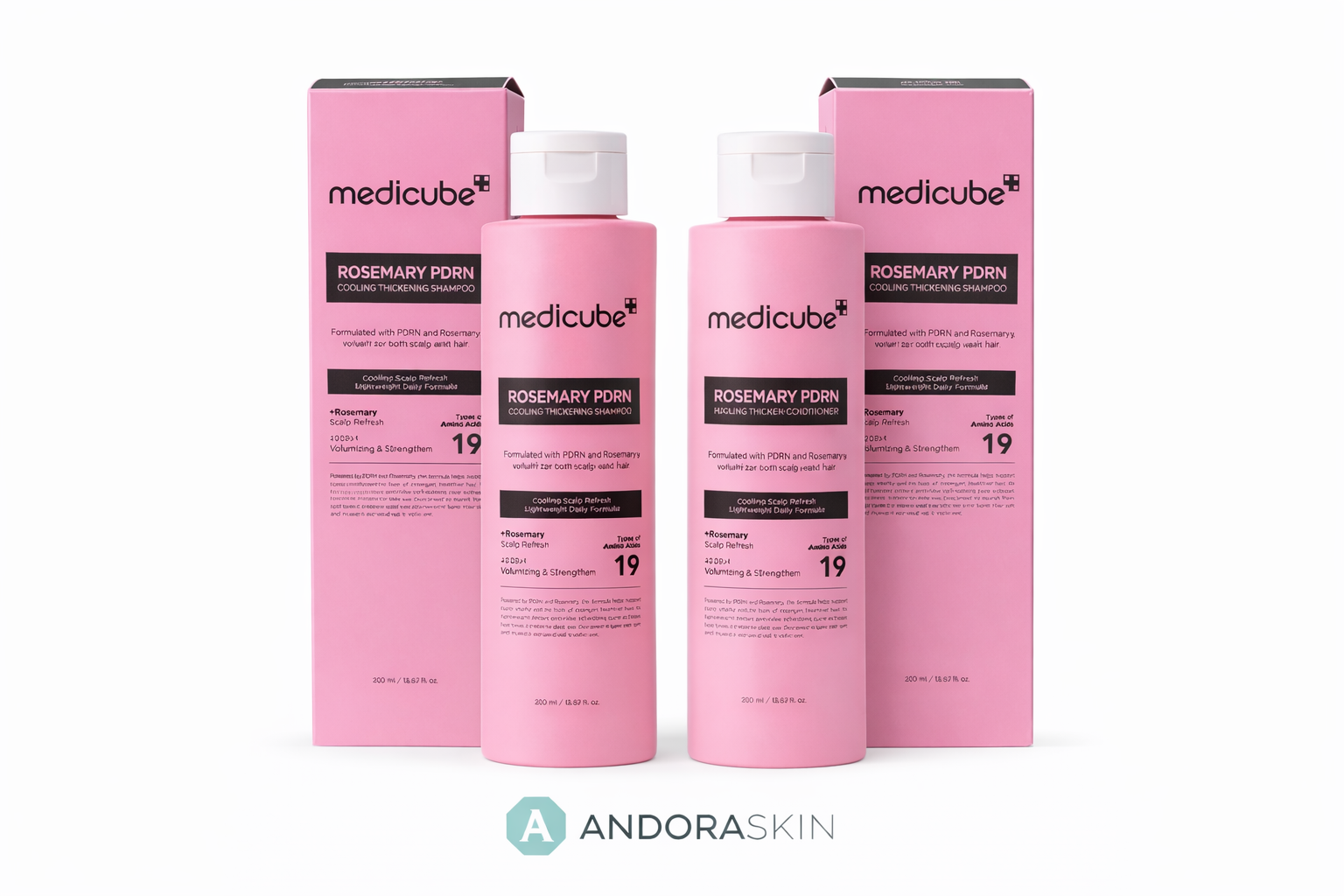 Medicube Rosemary PDRN Hair Care Set – Shampoo + Conditioner + Scalp Serum (Volume & Strengthening)