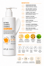 APLB Retinol Vitamina C Vitamina E Loción Corporal 300ml | Loción Corporal Coreana Iluminadora y Reafirmante