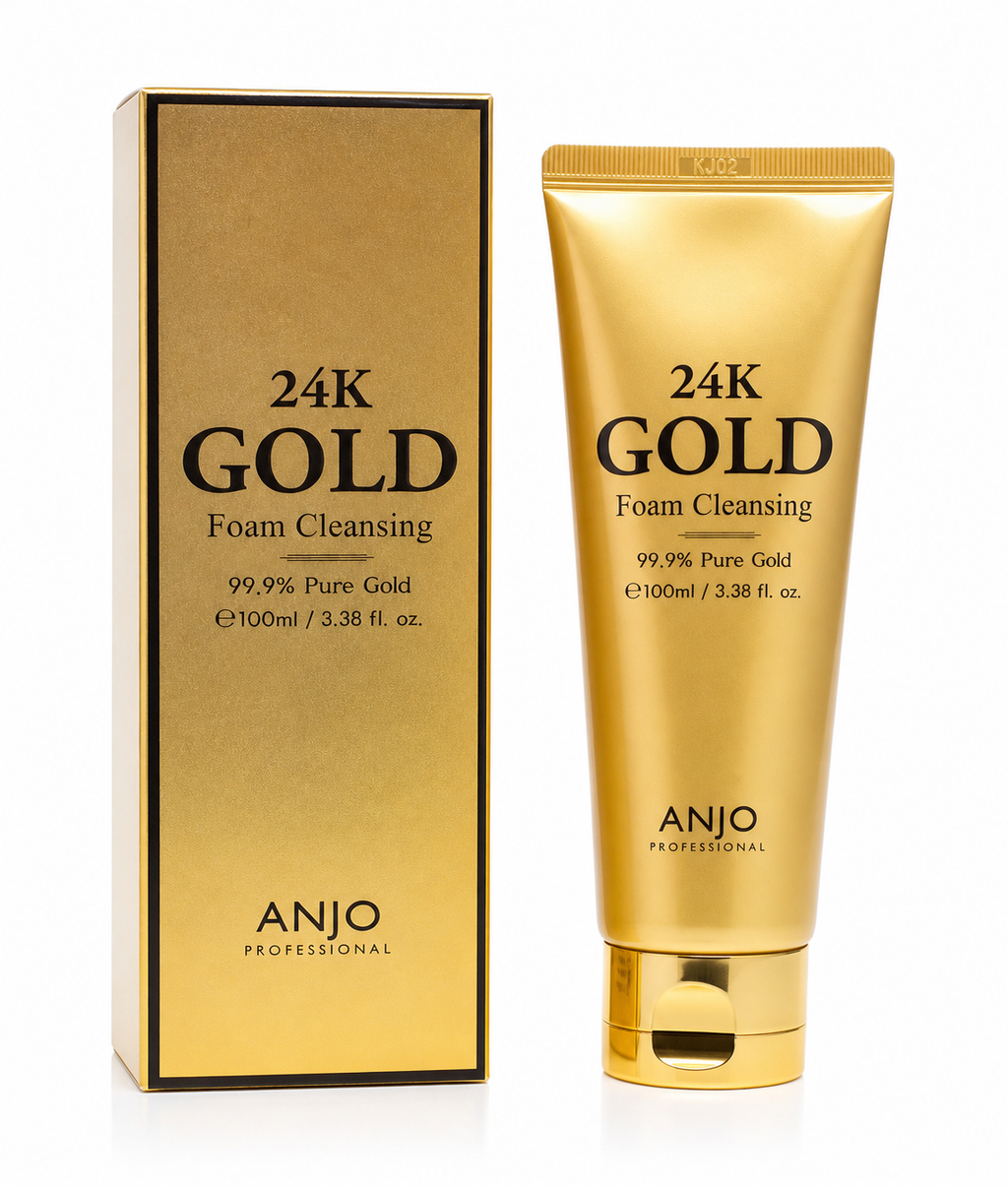 ANJO 24K Gold Foam Cleanser – Gentle Brightening Face Wash (100ml)