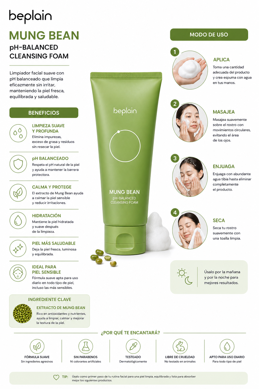 Low pH Gentle Cleanser Sensitive Skin Face Wash Hydrating Korean 150ml