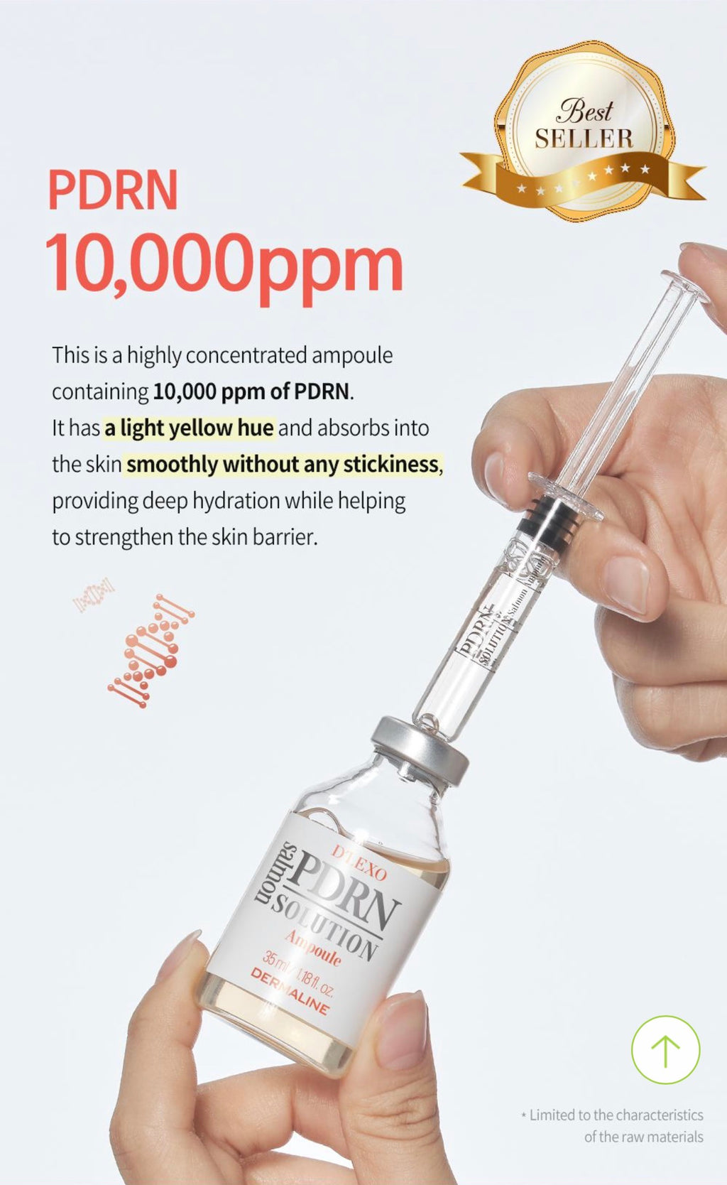 D’LEXO PDRN Salmon Solution Ampoule 35ml – Deep Hydration & Glow